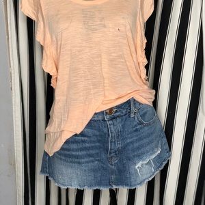 American Eagle size 12 distressed jean skirt